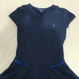 Girl Ralph Polo short sleeve navy dress. size 6